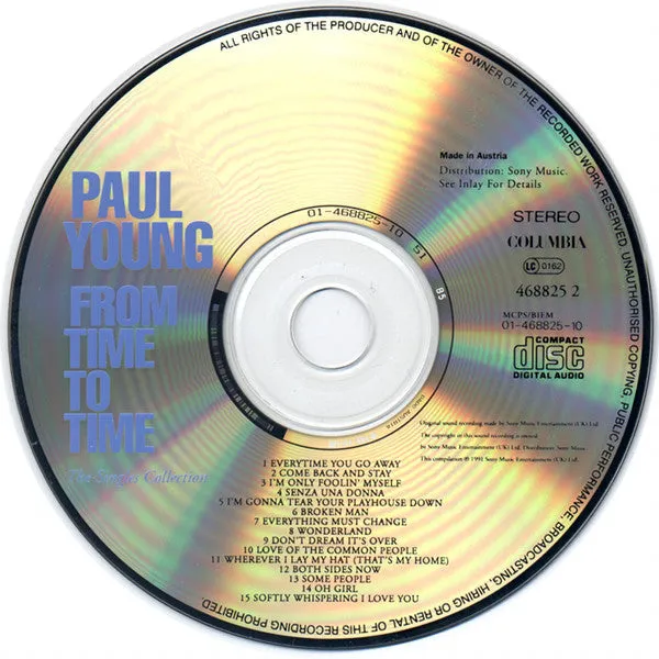 Paul Young From Time To Time CD compilation usato