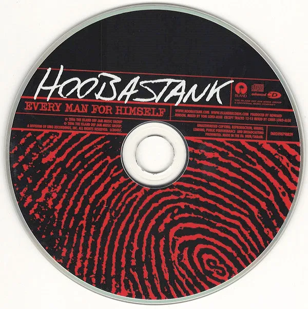 Hoobastank Every Man For Himself CD Album rosso