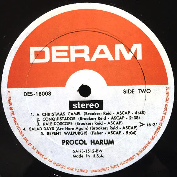 Procol Harum Procol Harum LP vinile USA stereo VG+