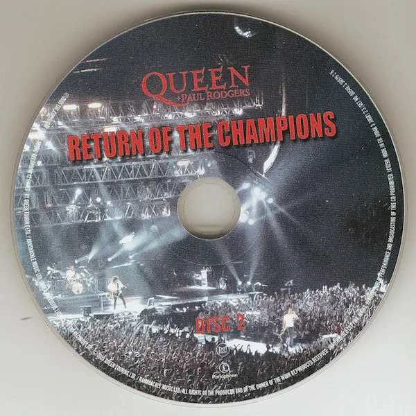 Queen Paul Rodgers Return Champions 2 CD live
