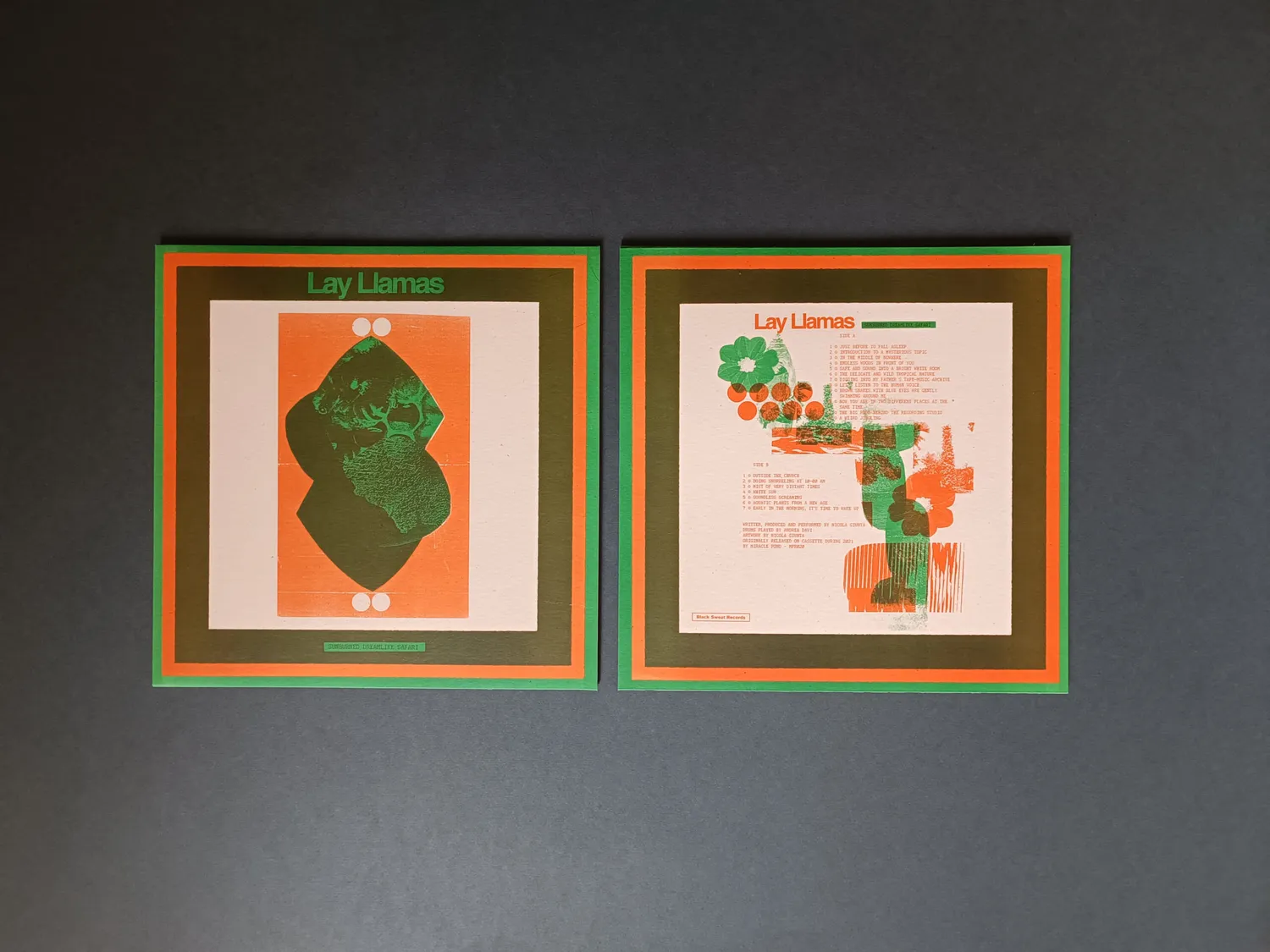 Black Sweat Records Lay Llamas Sunburned Dreamlike Safari vinile psichedelico