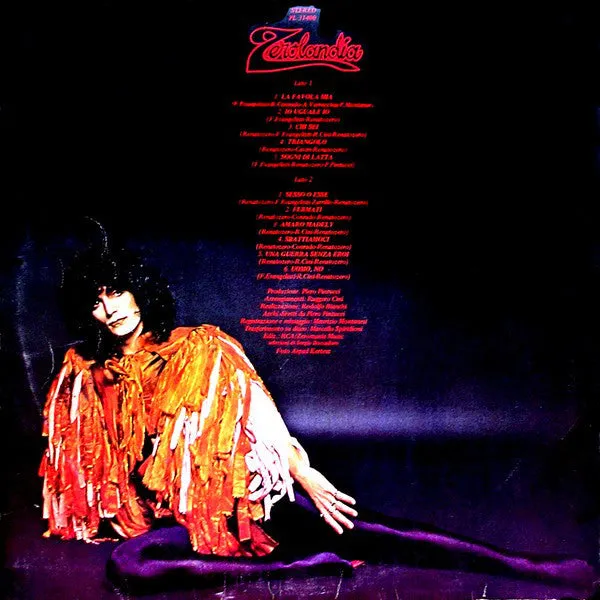 Renato Zero Zerolandia LP album pop rock VG+