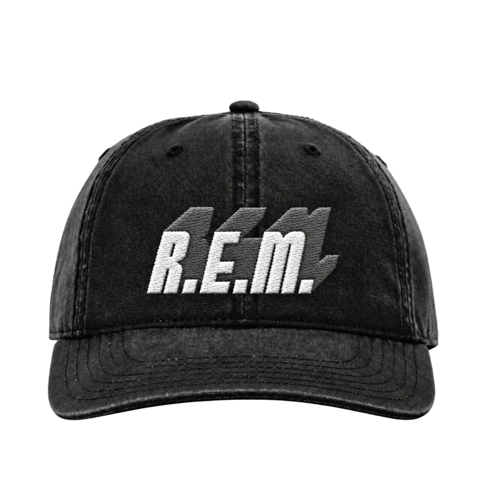 R.E.M. Reveal Logo cappellino nero ricamato unisex