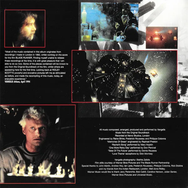 Vangelis Blade Runner LP vinile 180g gatefold ambient