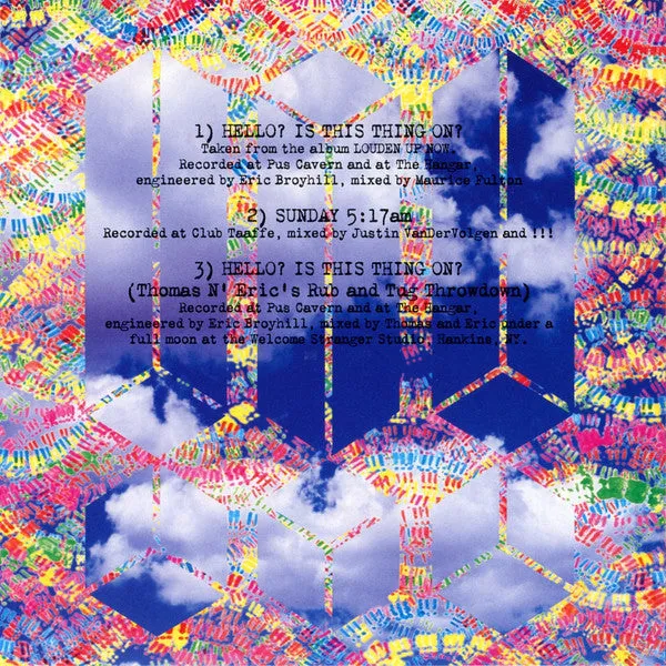 !!! Hello? Is This Thing On? CD singolo Warp 2004