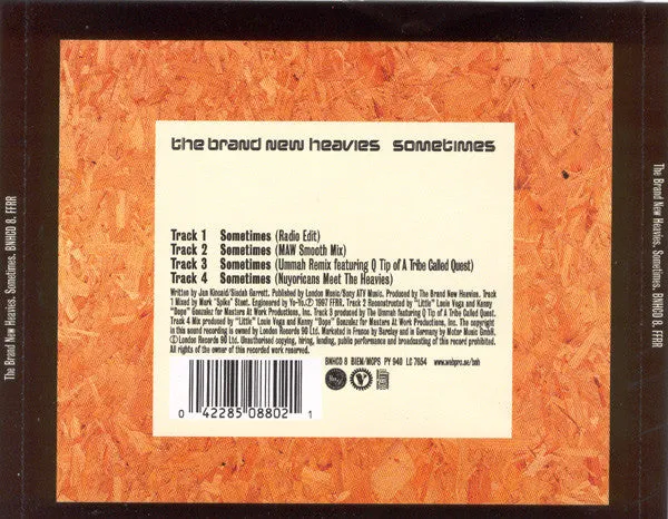 Brand New Heavies Sometimes CD single acid jazz NM