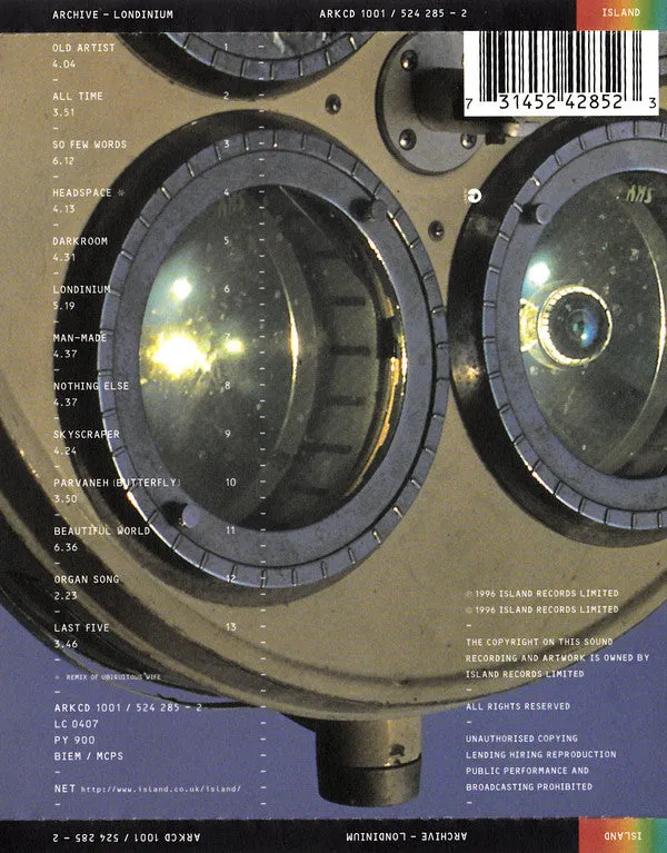 Archive Londinium CD album trip hop 1996