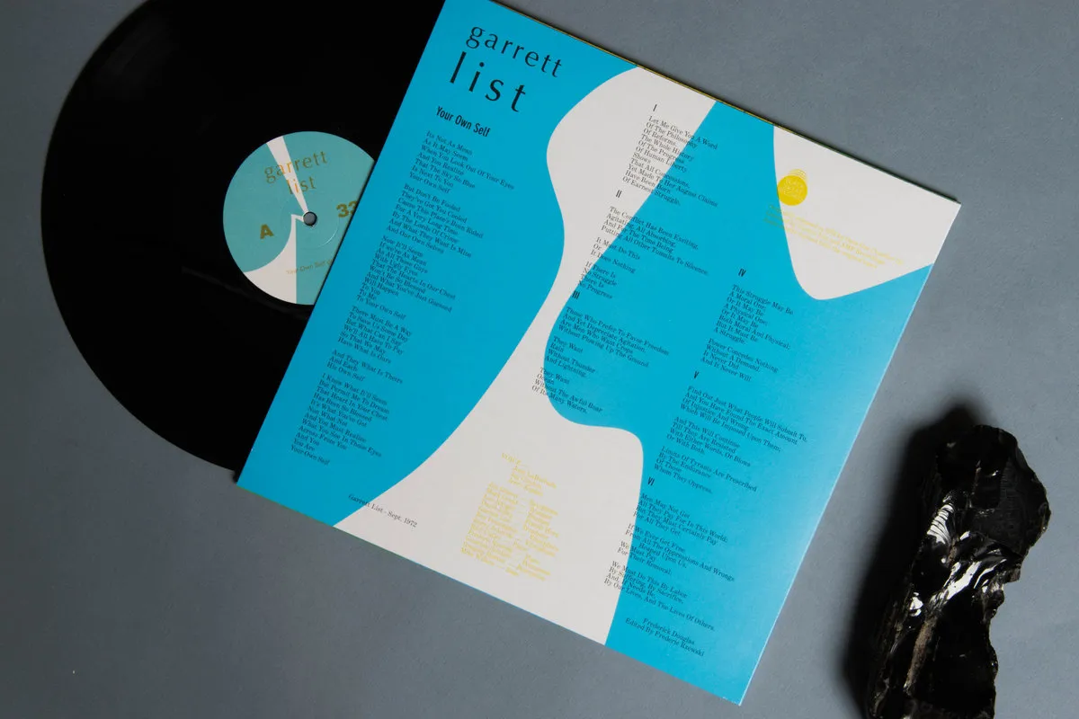 Black Sweat Garrett List Your Own Self Vinile LP minimal
