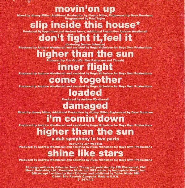 Primal Scream Screamadelica CD album USA 1991