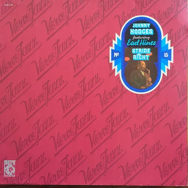 Johnny Hodges Earl Hines Stride Right LP vinile jazz