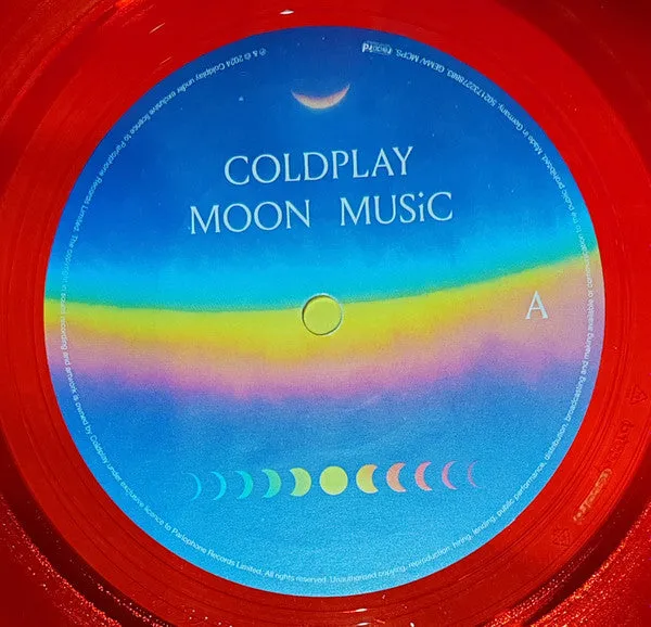 Coldplay Moon Music vinile LP rosso numerato limitato