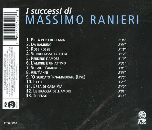 I Successi Di Massimo Ranieri CD compilation pop usato NM