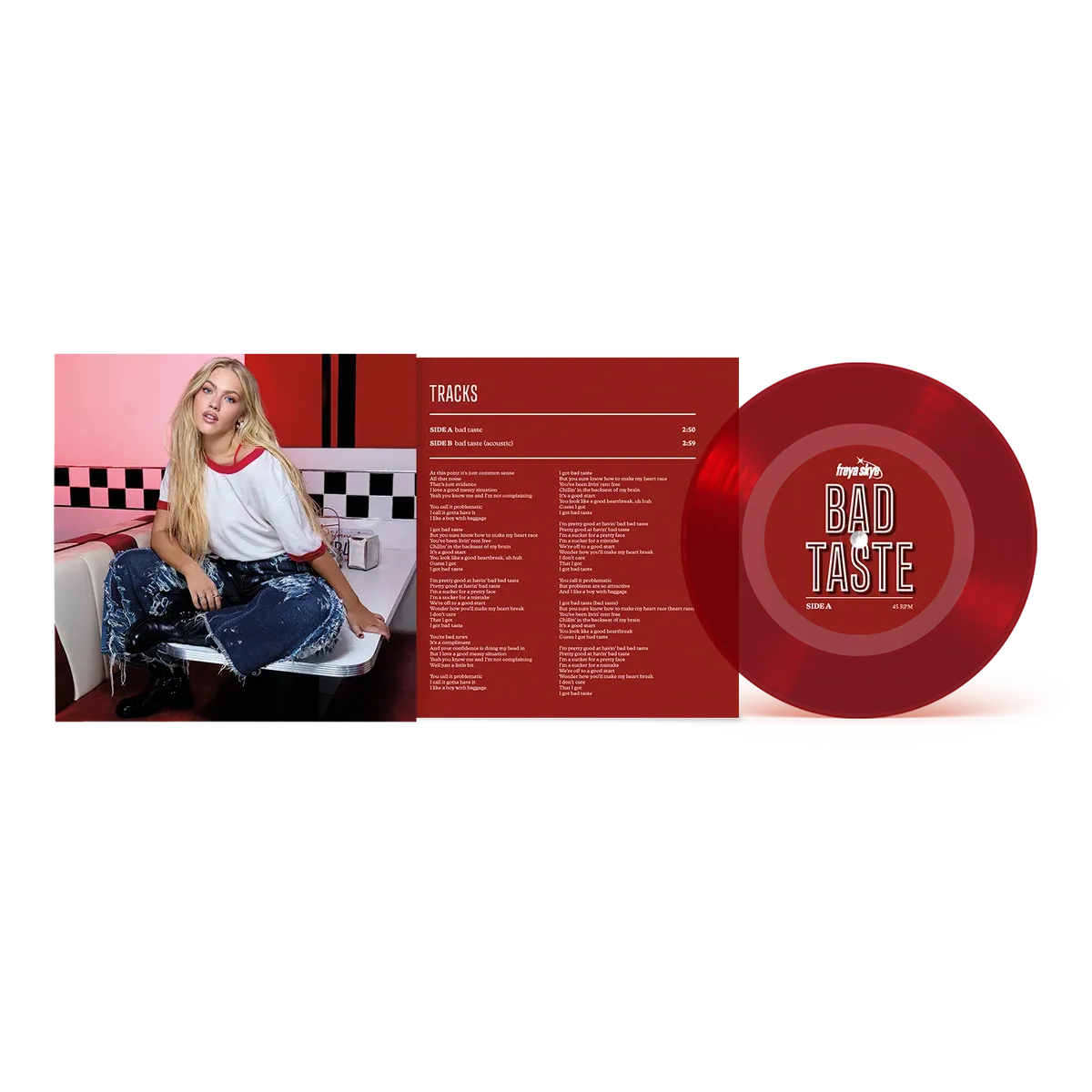 Polydor Records bad taste vinile 7" rosso trasparente