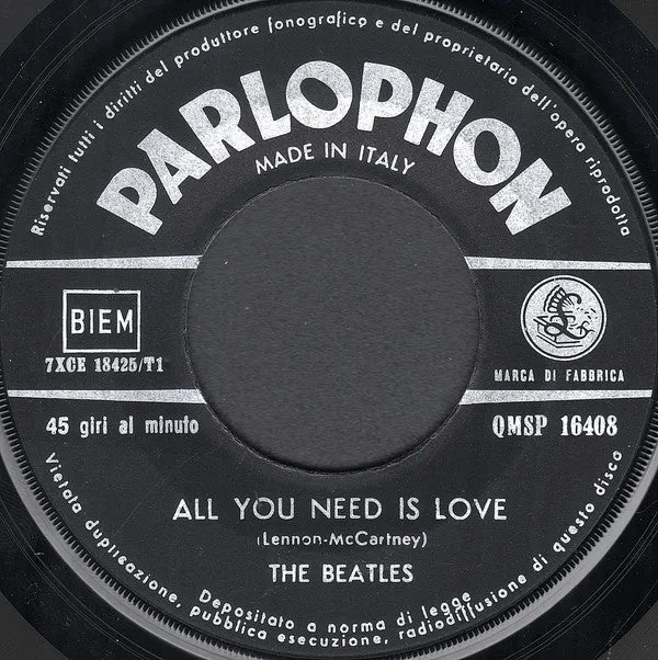 Beatles All You Need Is Love 45 giri 7" usato Italia