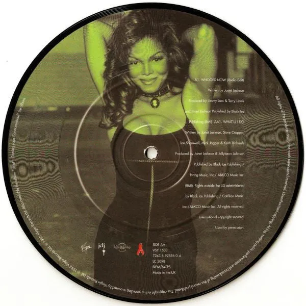 Janet Jackson Whoops Now 7" picture disc house 1995