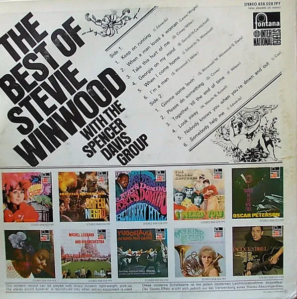 Spencer Davis Group Best Of Stevie Winwood LP usato G