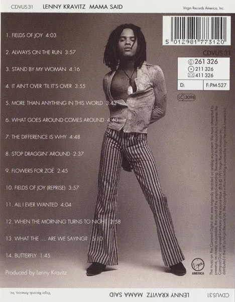 Lenny Kravitz Mama Said CD album rock anni 90 usato