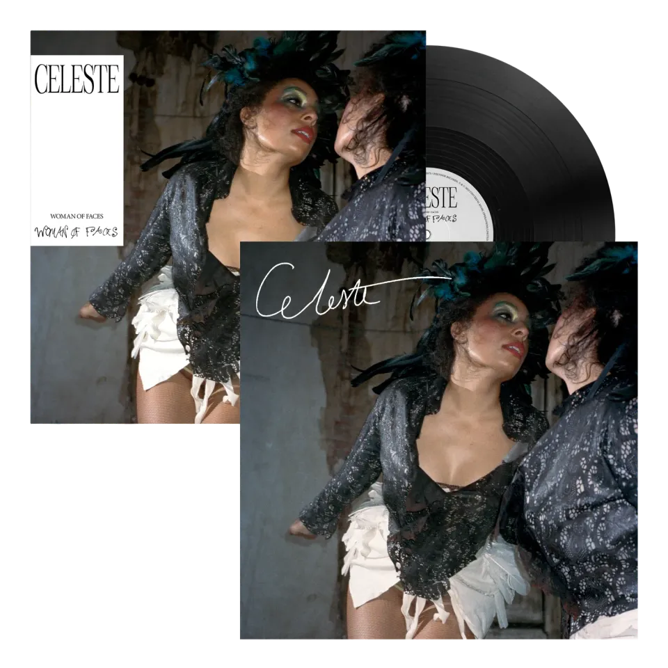 Celeste Woman Of Faces vinile nero + stampa firmata