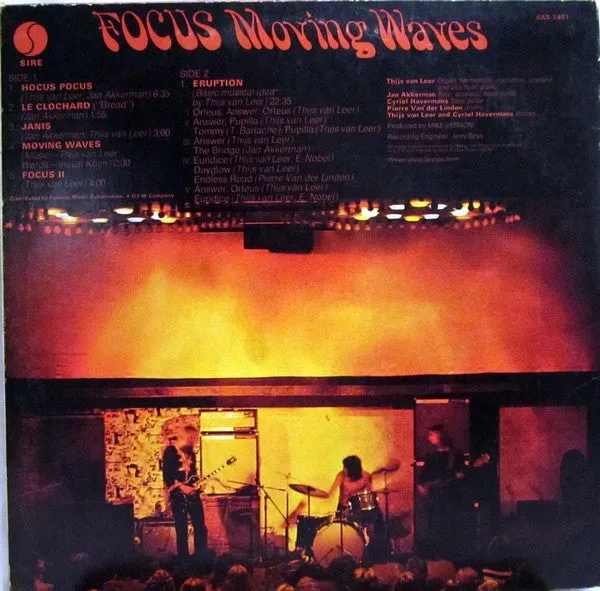 Focus Moving Waves LP album vinile americano VG+