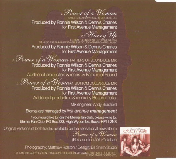 Eternal Power Of A Woman CD singolo Holland 1995