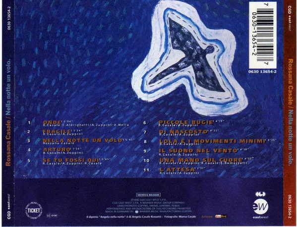 Rossana Casale Nella Notte Un Volo CD album 1996 pop italiano