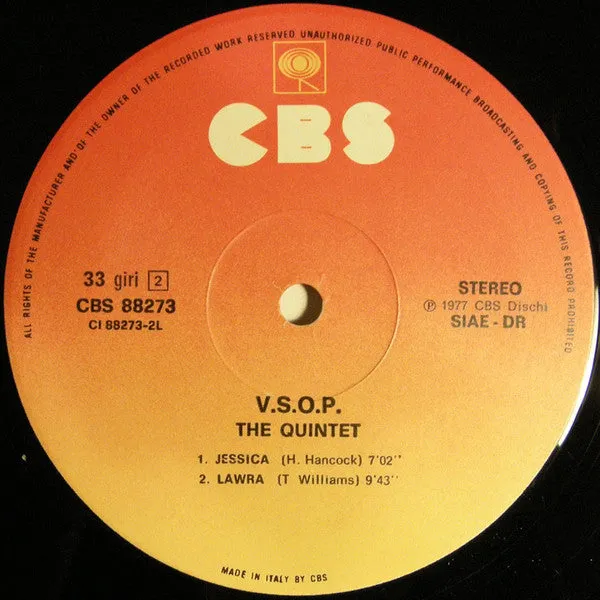 V.S.O.P. The Quintet doppio vinile 2xLP live jazz