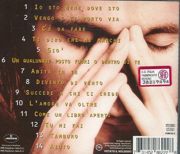 Gatto Panceri Impronte Digitali CD album pop rock italiano
