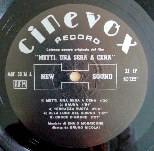 Morricone Nicolai Metti Una Sera A Cena LP 1969