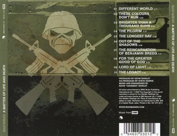 Iron Maiden A Matter Of Life And Death CD album 2006