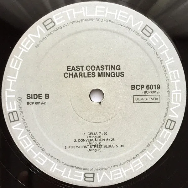 Charles Mingus East Coasting vinile LP ristampa bop