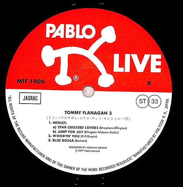 Tommy Flanagan Trio Montreux '77 vinile LP jazz