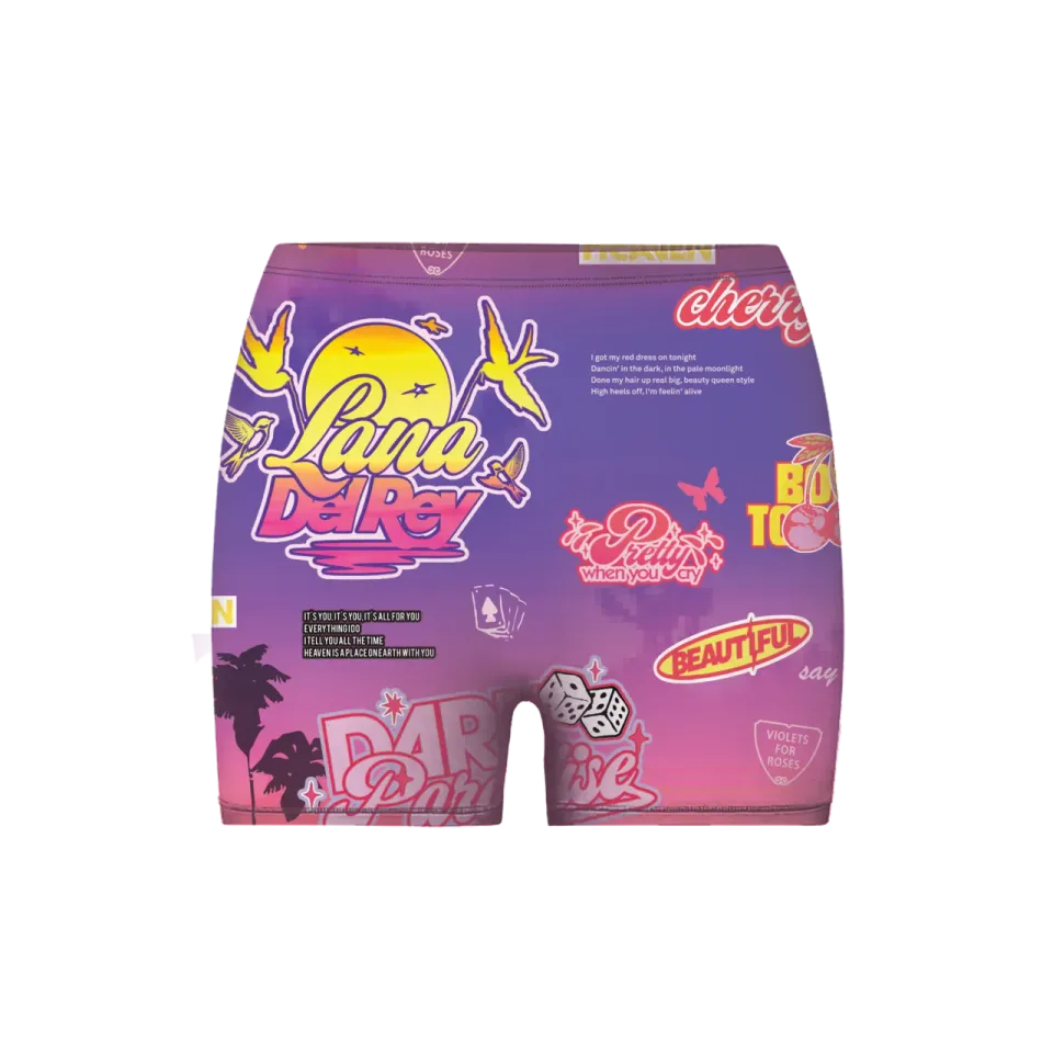 Lana Paradise Print pantaloncini biker poliestere taglia S