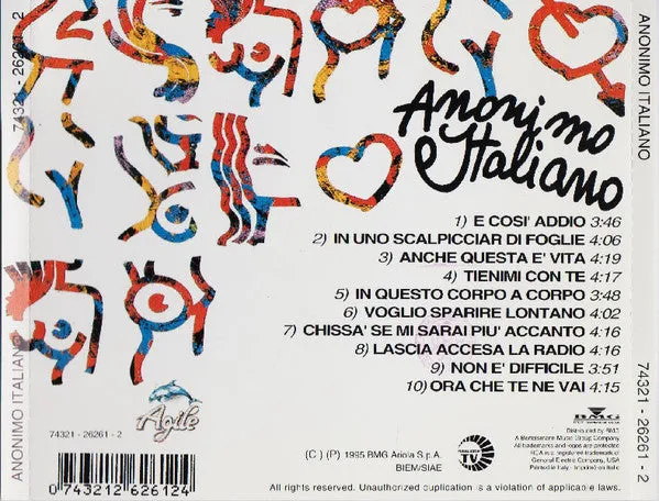 Anonimo Italiano Anonimo Italiano CD album
