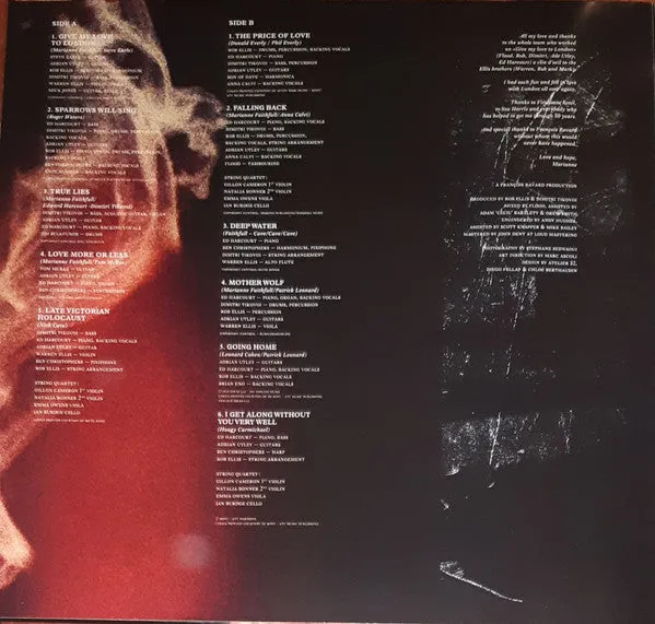 Marianne Faithfull Give My Love To London vinile LP rosso limitato