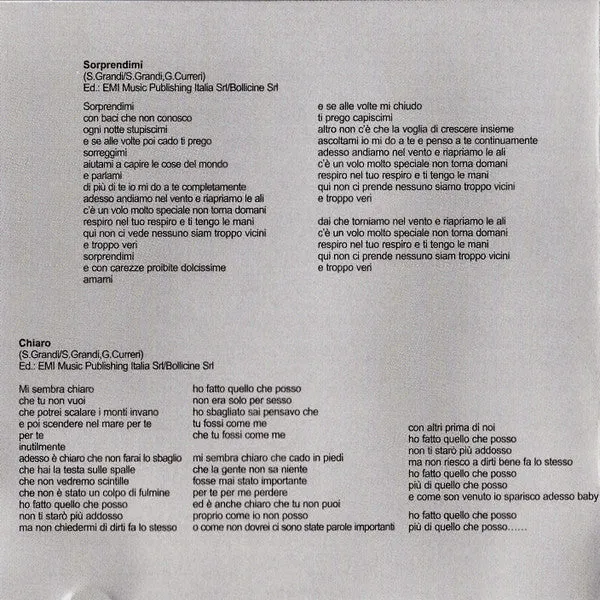 Stadio Occhi Negli Occhi CD album pop 2002