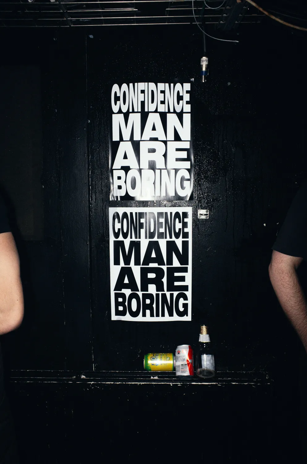 Polydor Con Man Are Boring poster A3 nero