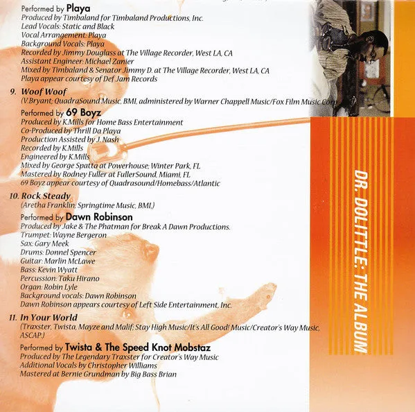 Various Dr. Dolittle The Album CD compilation hip hop