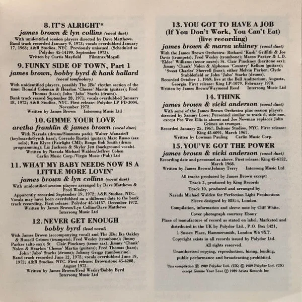 James Brown Duets CD compilation funk soul