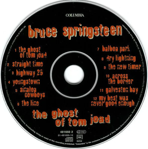 Bruce Springsteen The Ghost Of Tom Joad CD album folk rock