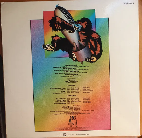 Status Quo Piledriver vinile LP gatefold italiano