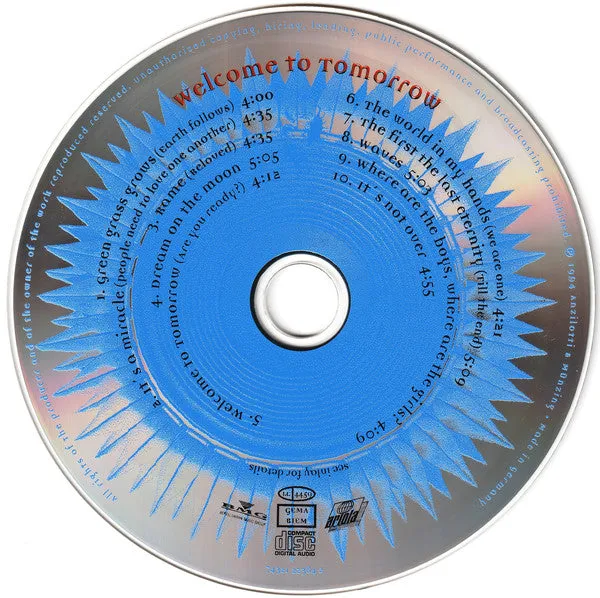 Snap Welcome To Tomorrow CD album 1994 VG+