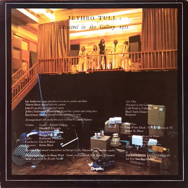 Jethro Tull Minstrel In The Gallery vinile LP prog