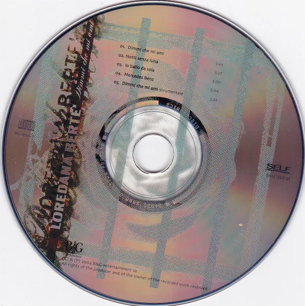 Loredana Bertè Dimmi Che Mi Ami CD EP Sanremo 2002