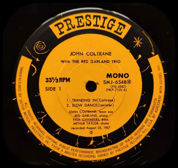 Coltrane Traneing In vinile giallo mono Giappone 1977