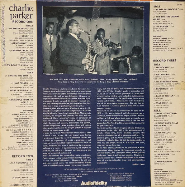 Charlie Parker Bop City 3xLP box set usato NM