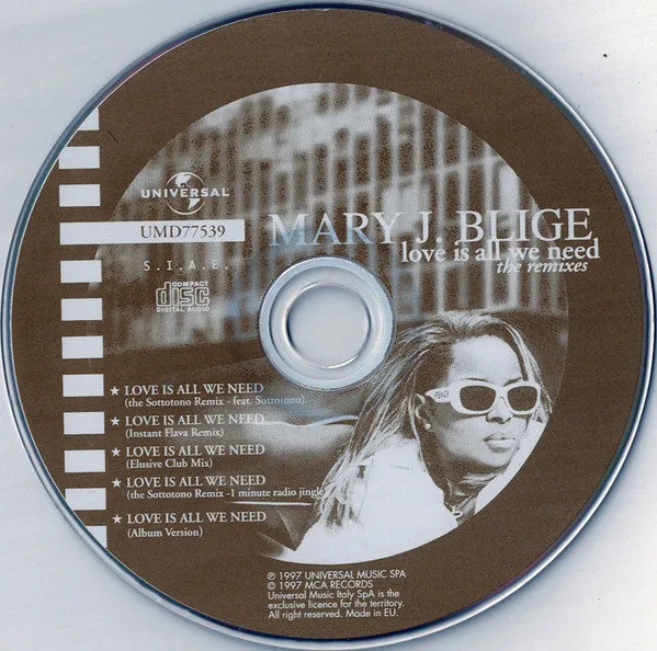 Mary J. Blige Love Is All We Need CD maxi remix '97
