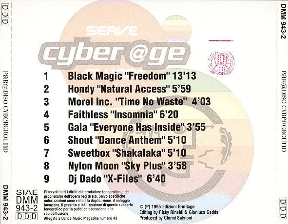 Various Par@diso Cyberground CD compilation 1995