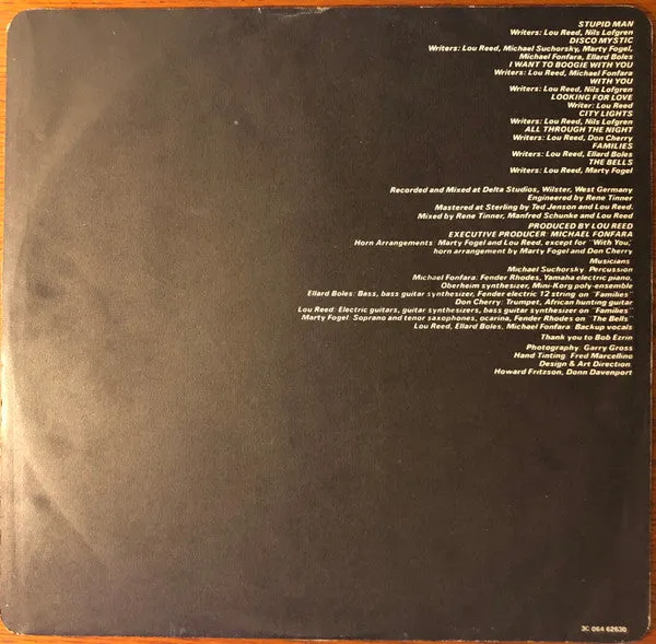 Lou Reed The Bells LP vinile art rock 1979