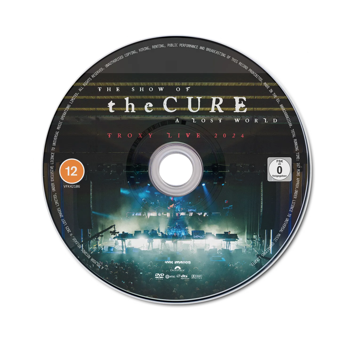The Cure Show Of A Lost World DVD concerto Troxy 31 brani