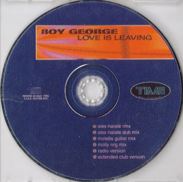 Boy George Love Is Leaving CD singolo VG+ 1996